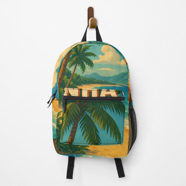 Item preview, Tropical Beach Scene in Nha Trang with Umbrellas and Chairs designed and sold by Places On Earth.