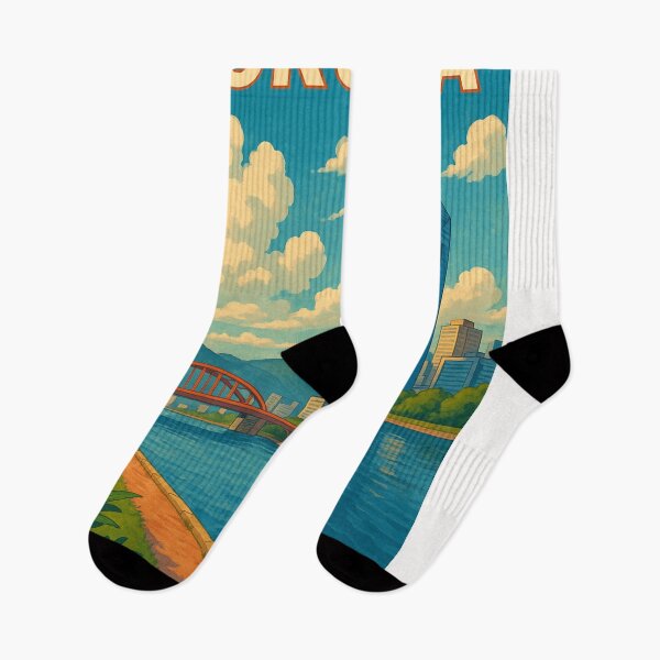 Item preview, Fukuoka Riverwalk with Skyline and Red Arch Bridge designed and sold by Places On Earth.
