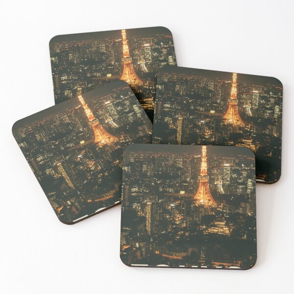 Item preview, Tokyo Skyline with Glowing Tokyo Tower at Dusk designed and sold by Places On Earth.