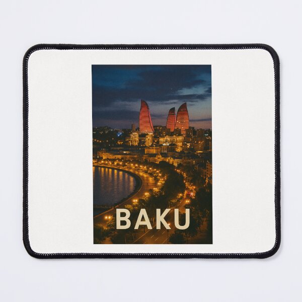 Item preview, Baku Flame Towers at Dusk with City Lights designed and sold by Places On Earth.
