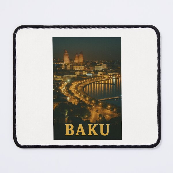 Item preview, Baku Night Skyline with Reflections on Caspian Bay designed and sold by Places On Earth.