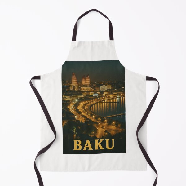 Item preview, Baku Night Skyline with Reflections on Caspian Bay designed and sold by Places On Earth.