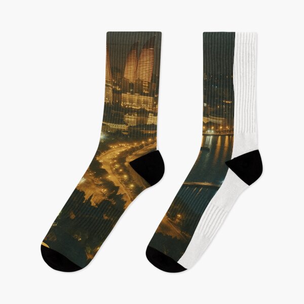 Item preview, Baku Night Skyline with Reflections on Caspian Bay designed and sold by Places On Earth.
