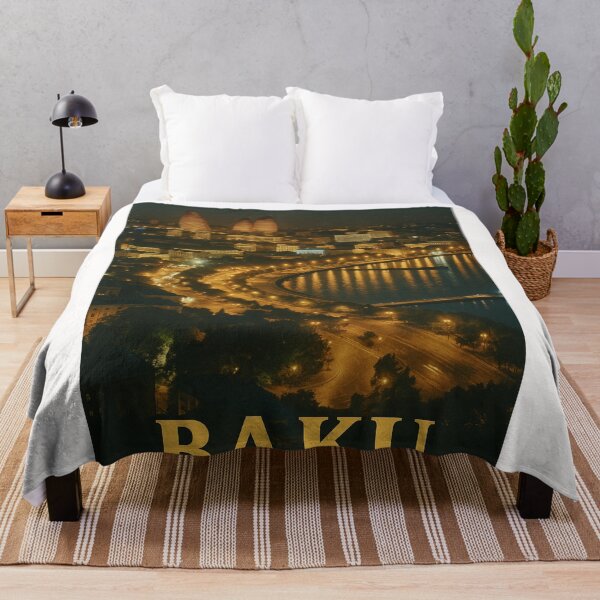 Item preview, Baku Night Skyline with Reflections on Caspian Bay designed and sold by Places On Earth.