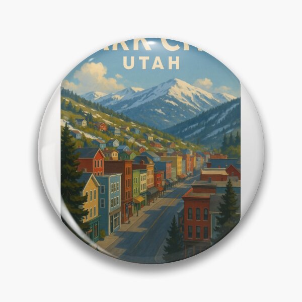 Item preview, Winter View of Park City Utah with Mountain Town Street designed and sold by Places On Earth.