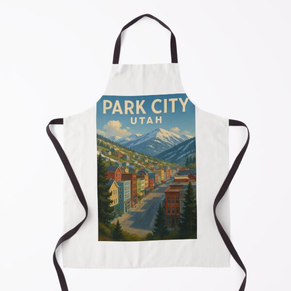 Item preview, Winter View of Park City Utah with Mountain Town Street designed and sold by Places On Earth.