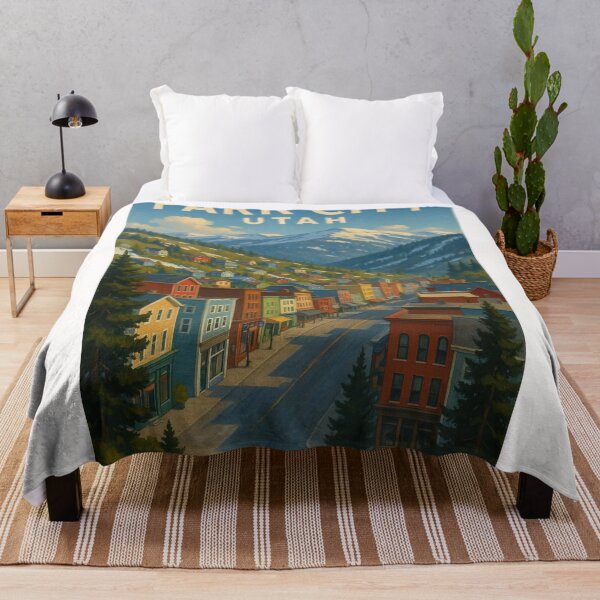 Item preview, Winter View of Park City Utah with Mountain Town Street designed and sold by Places On Earth.