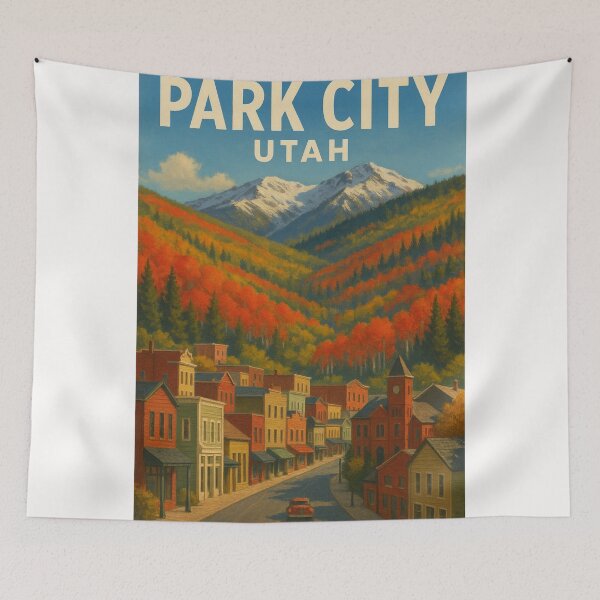 Item preview, Park City Utah in Fall with Colorful Foliage and Mountains designed and sold by Places On Earth.