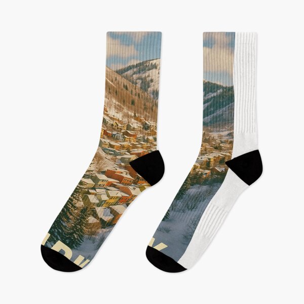 Item preview, Park City Hillside in Winter with Colorful Snow-Covered Homes designed and sold by Places On Earth.