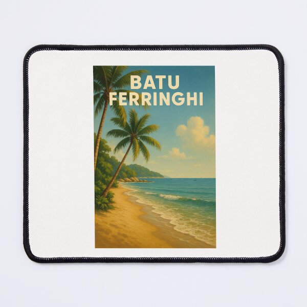 Item preview, Batu Ferringhi Coastline with Palm Trees and Golden Sand designed and sold by Places On Earth.