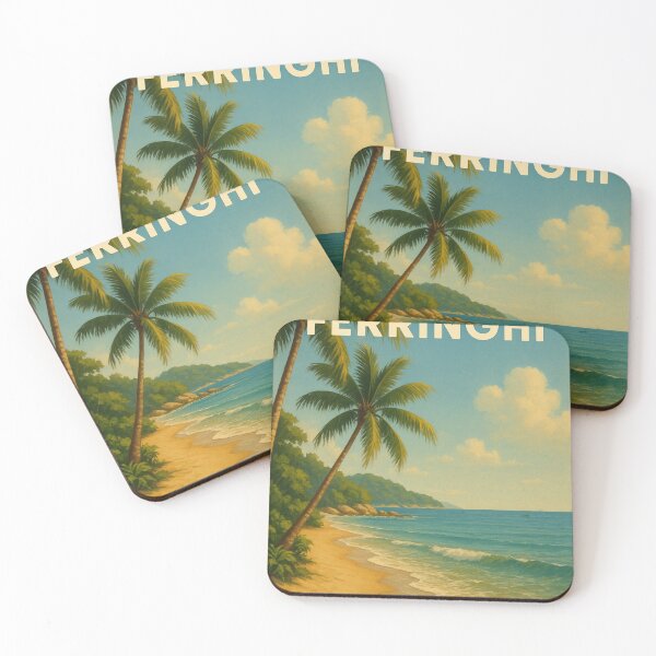 Item preview, Batu Ferringhi Coastline with Palm Trees and Golden Sand designed and sold by Places On Earth.