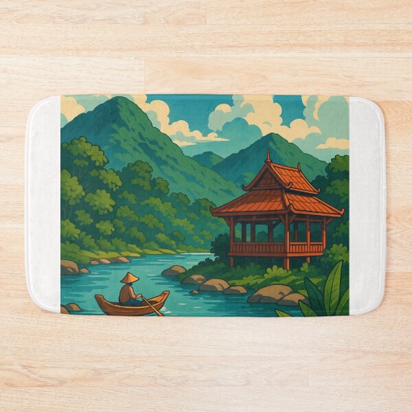 Item preview, Tranquil Pavilion on River in Perak Malaysia designed and sold by Places On Earth.