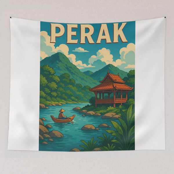 Item preview, Tranquil Pavilion on River in Perak Malaysia designed and sold by Places On Earth.