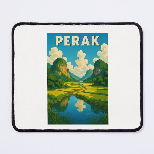 Artikelvorschau, Kalksteinhügel und Reisfelder in Perak, Malaysia entworfen und verkauft von Places On Earth.