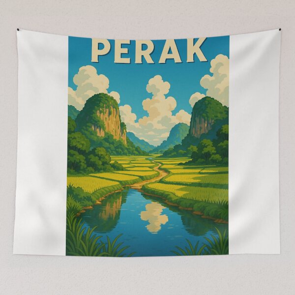 Item preview, Limestone Hills and Rice Paddies in Perak Malaysia designed and sold by Places On Earth.