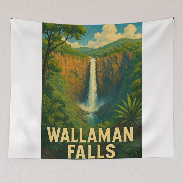 Item preview, Wallaman Falls in Lush Tropical Queensland Landscape designed and sold by Places On Earth.