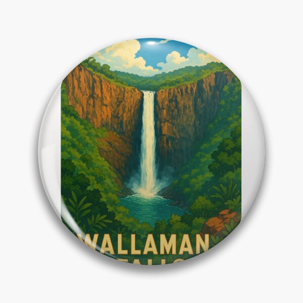 Artikelvorschau, Wallaman Falls im tropischen Regenwald mit klarem Himmel entworfen und verkauft von Places On Earth.