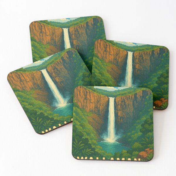 Item preview, Wallaman Falls in Tropical Rainforest with Clear Sky designed and sold by Places On Earth.