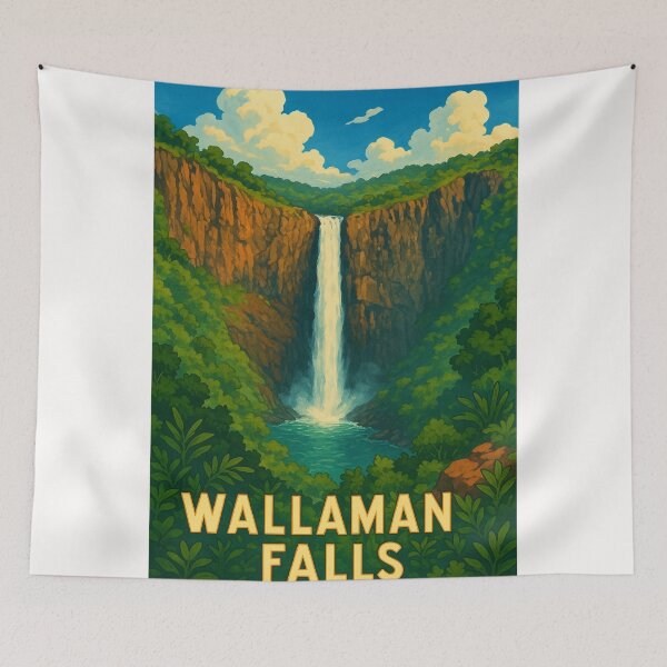 Item preview, Wallaman Falls in Tropical Rainforest with Clear Sky designed and sold by Places On Earth.