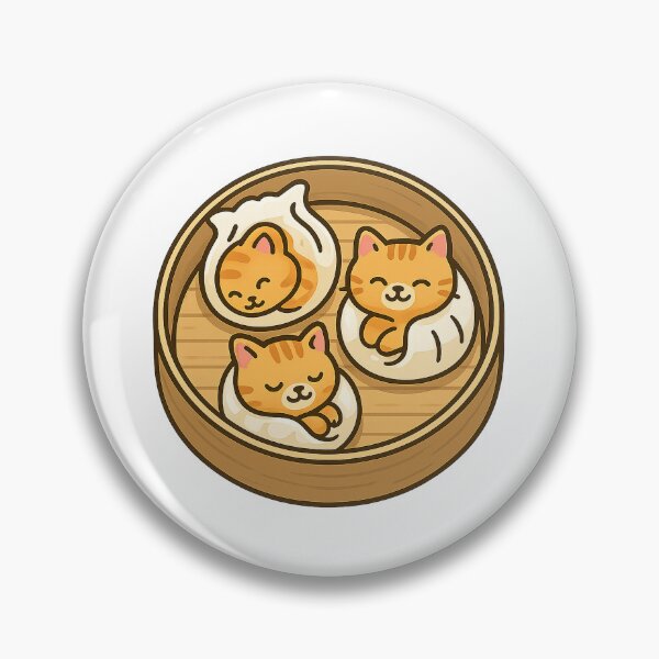 Item preview, Shrimp Dumpling Cats – Har Meow Trio in Steamer Sticker designed and sold by Tripconic.