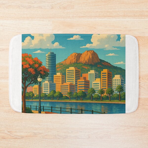 Item preview, Townsville City Skyline and Castle Hill from Waterfront designed and sold by Places On Earth.