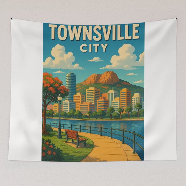 Item preview, Townsville City Skyline and Castle Hill from Waterfront designed and sold by Places On Earth.