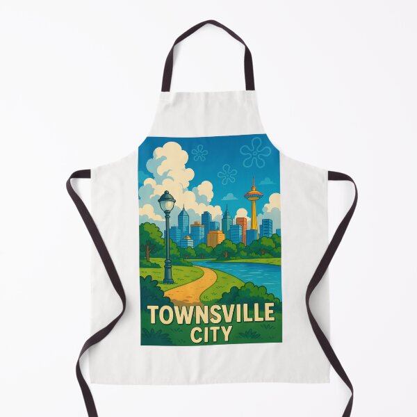 Item preview, Illustrated Townsville City Skyline with Tower and River designed and sold by Places On Earth.