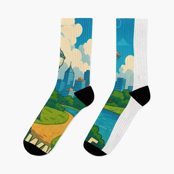 Item preview, Illustrated Townsville City Skyline with Tower and River designed and sold by Places On Earth.
