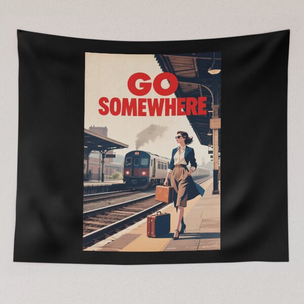 Item preview, Go Somewhere – Retro Travel Hope Style Design designed and sold by HoopeStylee.