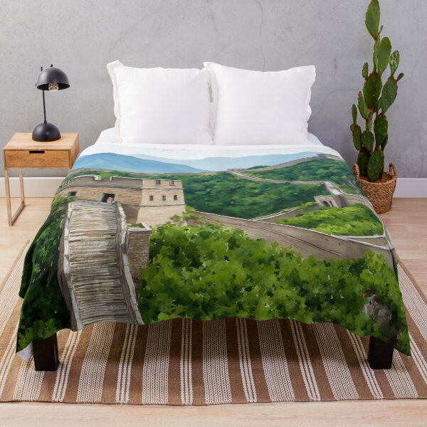 Item preview, Great Wall of China Watercolor Art Print designed and sold by Magnolia Valley Art.