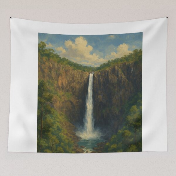 Item preview, Wallaman Falls with Lush Rainforest and Blue Basin designed and sold by Aryabek.