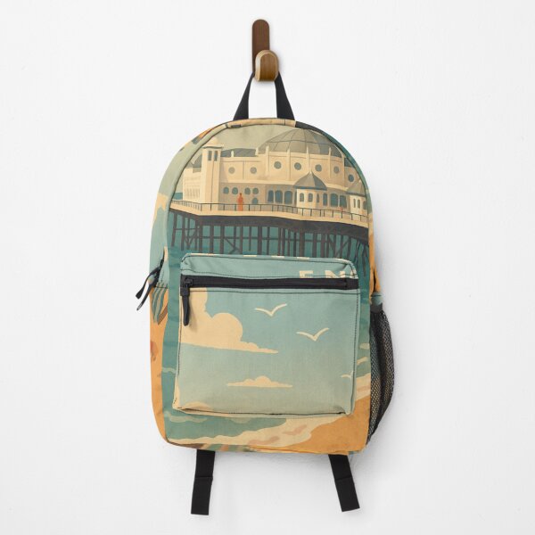 Item preview, Brighton Seaside Scene with Pier and Beachgoers designed and sold by Aryabek.