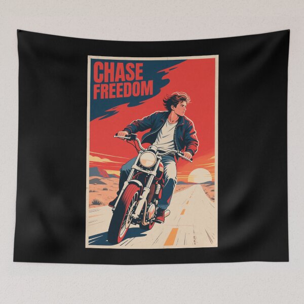 Item preview, Chase Freedom – Retro Motorcycle Hope Style Art designed and sold by HoopeStylee.