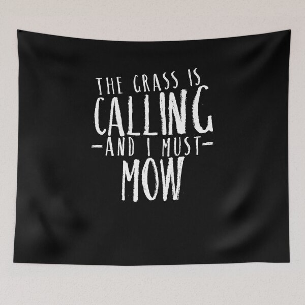 Item preview, The Grass is Calling and I Must Mow Funny Lawn Care T-Shirt designed and sold by LookTwice.