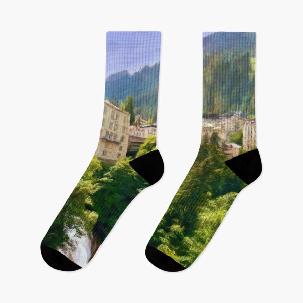 Item preview, “Summer in the Austrian Alps” – Blended Photo Painting on Canvas designed and sold by Pamela Storch.