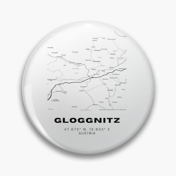 Item preview, Gloggnitz Map – Minimalist Lower Austria Town Map Art designed and sold by RM-Journey.