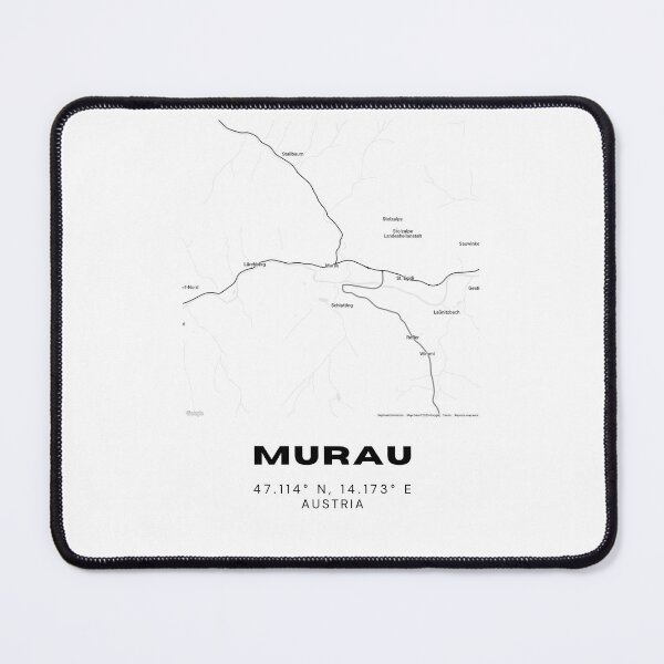 Item preview, Murau Map – Styrian Mountain Town Minimalist Print designed and sold by RM-Journey.