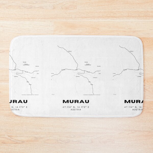 Item preview, Murau Map – Styrian Mountain Town Minimalist Print designed and sold by RM-Journey.