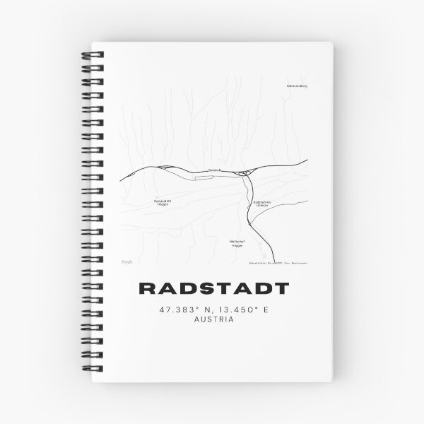 Item preview, Radstadt Map – Minimalist Salzburg Region Map Art designed and sold by RM-Journey.