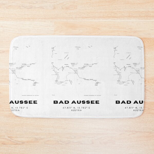 Item preview, Bad Aussee Map – Austria’s Geographical Center Minimalist Map Art designed and sold by RM-Journey.