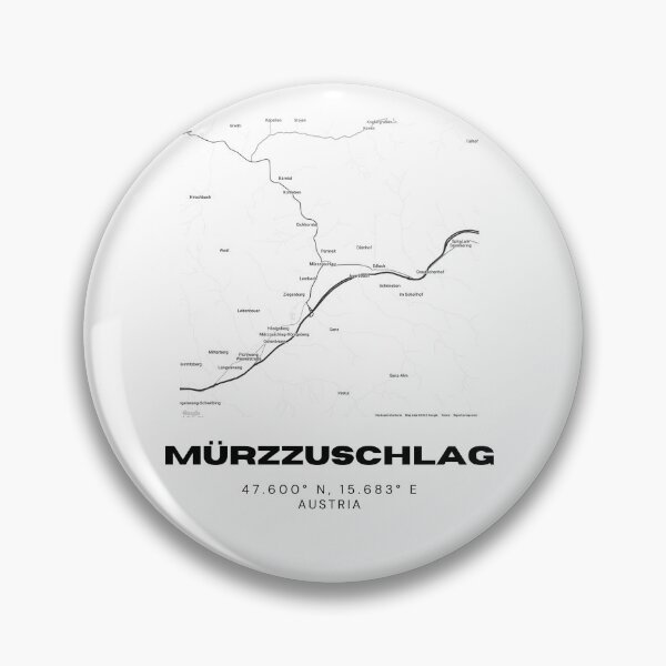 Item preview, Mürzzuschlag Map – Historic Rail Town in Minimalist Austria Art designed and sold by RM-Journey.