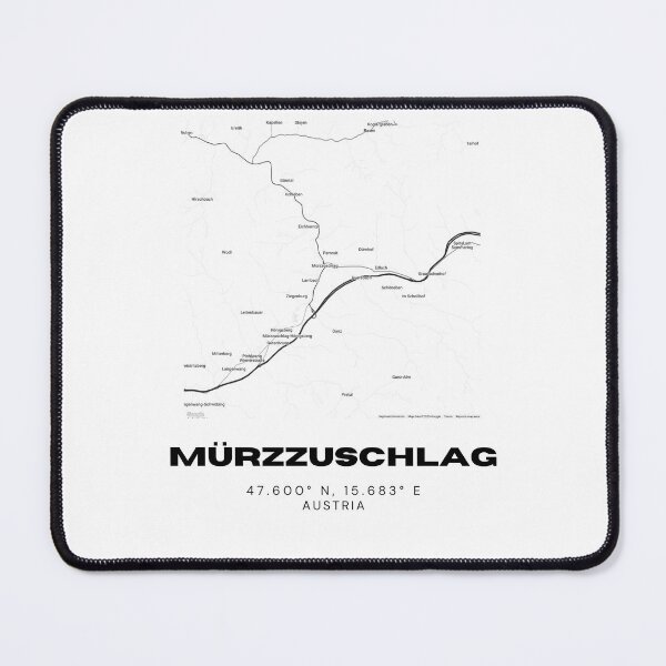 Item preview, Mürzzuschlag Map – Historic Rail Town in Minimalist Austria Art designed and sold by RM-Journey.