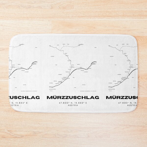 Item preview, Mürzzuschlag Map – Historic Rail Town in Minimalist Austria Art designed and sold by RM-Journey.
