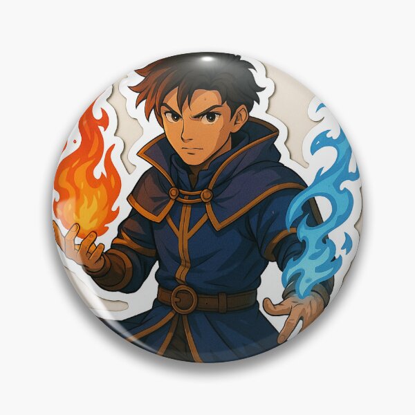 Item preview, Elemental Mage – Fire & Ice Spellcaster Sticker designed and sold by Damargadea1.