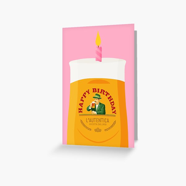 Item preview, Beer Happy Birthday Card - For Her - Alcohol - Birthday Candle designed and sold by HomeOfPinkPeach.