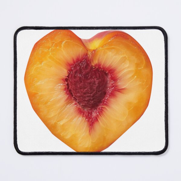 Item preview, Heart-Shaped Peach cut in half designed and sold by PIXEL POP DESIGNS - Beyond the Norm!.