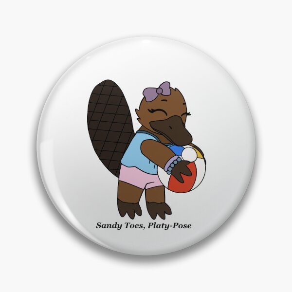Item preview, Sandy Toes Platy-Pose designed and sold by Skitter’s Sticker Shop.