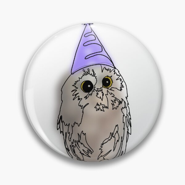 Item preview, Cute Owl in purple Party Hat – animalzinhats designed and sold by Ashley’sAnimalz.