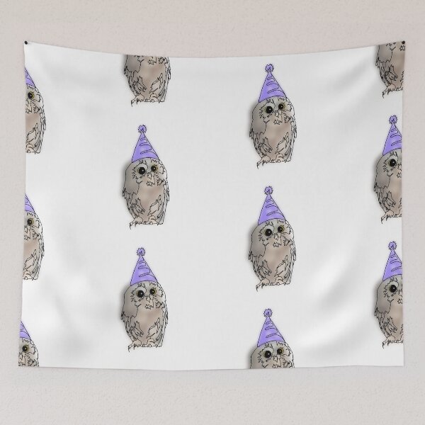 Item preview, Cute Owl in purple Party Hat – animalzinhats designed and sold by Ashley’sAnimalz.