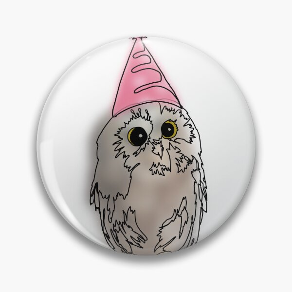 Item preview, Cute Owl in pink Party Hat – animalzinhats designed and sold by Ashley’sAnimalz.